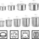 Marmite Traiteur avec Couvercle, Faitout a Induction Inox Marmite a Soupe Marmite 44 L 45x28 cm Acier inoxydable