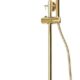 Golden Brass Shower Column Retro with Mixer Tap Set Stainless Steel Gold Shower System Mixer Shower Tap Thermostat Wall Mounted Show