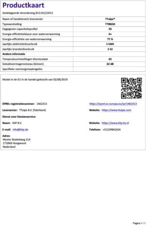 Chauffe-eau instantané gaz propane Ttulpe B-6 P50 Eco