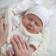 DRESHOW Bonnets de Naissance et Moufles de Protection Bebe Gants Bonnet Nouveau-ne Bambin Doux Mignon Tricote Chapeau 0-6 Mois, Tail