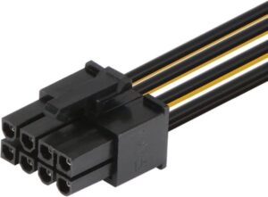 JD 2 Packs 6 Pin to 8 Pin PCI Express (PCIe) Graphics Video Power Card Adapter Cable, 10cm