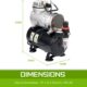 Dynamic Power HB-AS186 Air Compressor 16HP 20-23Lmin with 3 Litre Tank