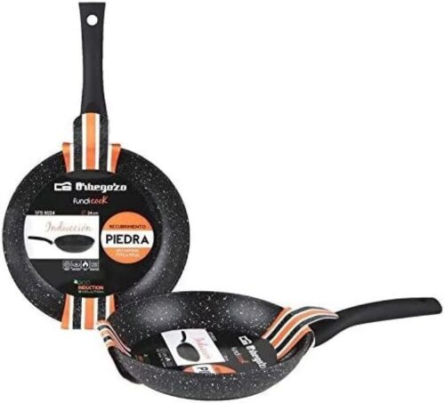 Poêle aluminium forgé 22 cm Orbegozo antiadhésive noire