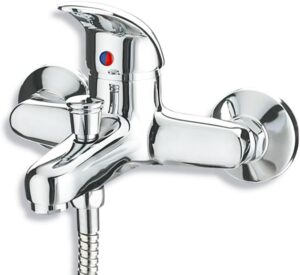 Robinet mitigeur chrome pour baignoire, robinet mural en acier inoxydable