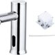 Robinet automatique sans contact pour salle de bain, robinet d'evier de salle de bain alimente par piles en laiton active par le mou