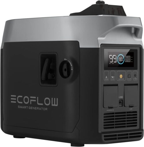 ECOFLOW Groupe Electrogene a Essence Smart Generator, 4L l'Essence Sans Plomb, 1800W Sortie CA, 42 a 58,8V Sortie CC, S'Integre a un