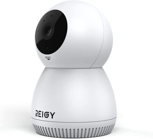 REIGY 3MP WiFi Surveillance Camera Indoor PT 360, 1296P IP Security Camera with Motion Detection, Night Vision Two-Way Audio, Compa
