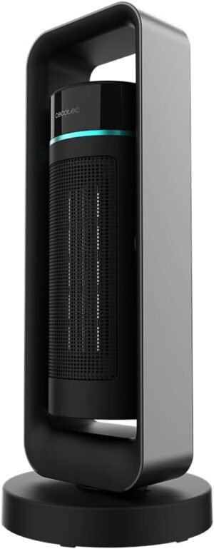 Cecotec Chauffage en Ceramique sur Pied ReadyWarm 2000 Max Ceramic Rotate Design. 2000 W, Technologie Ceramique, Oscillation 40o, 3