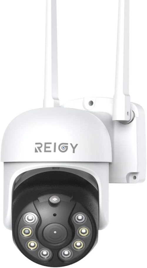 REIGY 3MP Outdoor WiFi Surveillance Camera PT 360 1296P IP Wireless Security Camera with Motion Detection Night Vision in Colour Two
