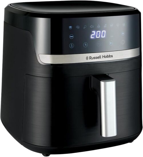Russell Hobbs Air Fryer XXL 8.3 L Rapid Air (Compact, Silent, Pizza Ø 26 cm) Oil-free Fryer (9-in-1, Baked, Grill, Roasted and More,