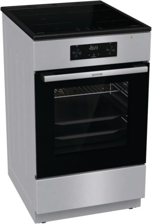 Gorenje GEIT5C61SPG Cuisiniere sur pied avec plaque a induction, 50 cm, 70 l, Perfect Grill, AirFry, FrozenBake, Pizza Mode 300C, A