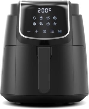 Friteuse sans huile Midea 4L 1500W, 8 programmes, 200°C