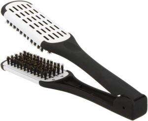 Anself Brosse a Lisser Brosse a Defriser Professionnelle Brosse Recto Verso Lissage de Cheveux, Outils de Coiffure,Pince de Peigne d