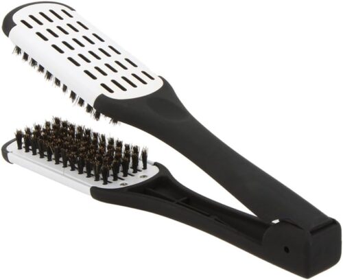 Anself Brosse a Lisser Brosse a Defriser Professionnelle Brosse Recto Verso Lissage de Cheveux, Outils de Coiffure,Pince de Peigne d