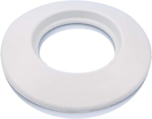TYGERIX White EPDM Rubber Rosette Wall Covering 100 mm Flexible Rosette for Covering Boilers, Stoves and Any System Hoses Heat R