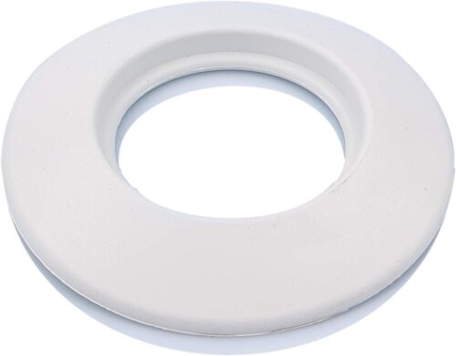 TYGERIX White EPDM Rubber Rosette Wall Covering 100 mm Flexible Rosette for Covering Boilers, Stoves and Any System Hoses Heat R