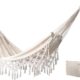 Hamac d'exterieur, Double Coton, hamac bresilien de Jardin, Convient pour 2 Adultes ideal pour Porche, Voyage, Camping(Max Load 450
