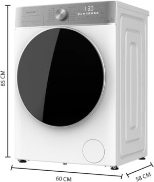 Cecotec Lave-linge Sechant 10-6 kg Chargement Frontal Bolero WashDry 10680 Inverter B. 1400 trmin, 16 Programmes, Moteur Inverter