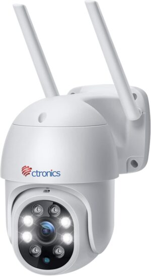 Caméra de surveillance PTZ extérieure Ctronics 1080p