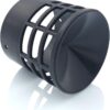 TYGERIX 80mm Black Polypropylene Condensing Boiler Air Intake for Boilers, Stoves, Hoods and Systems