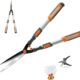 AIRAJ Professional Telescopic Manual Hedge Shears 75-88 cm, SK-5 Steel Blade, Ergonomic Handle, Extendable Length in 3 Parts, Easy t