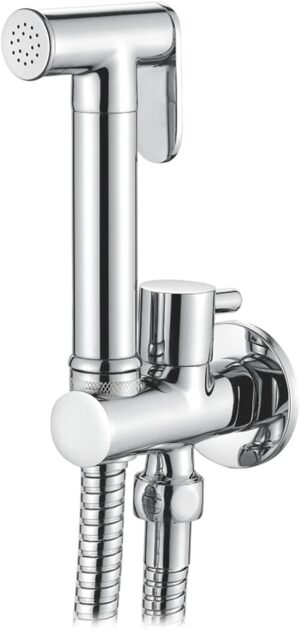 Ibergrif, Recessed Toilet Shower Kit with Hose, Bracket, Shower, Chrome, Silver
