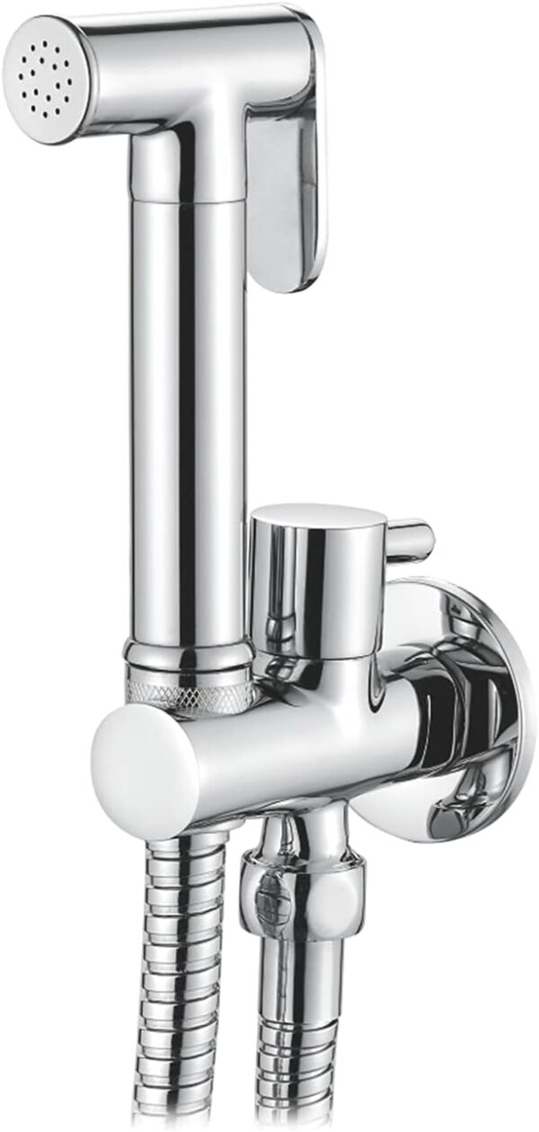 Ibergrif, Recessed Toilet Shower Kit with Hose, Bracket, Shower, Chrome, Silver