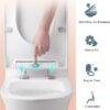 Soft-Close Toilet Seat with Quick Release for Easy Cleaning, Standard Oval Toilet Seat, Top Mount, Universal Toilet Seat, Anti-Snap,