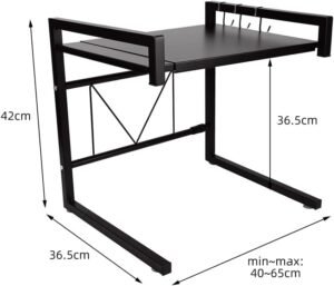 Support micro-ondes extensible Glit 2 niveaux charge lourde
