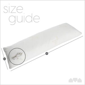 Milliard Traversin Oreiller de Corps en Mousse a Memoire Oreiller pour Dormeur Lateral, Ultra Doux Housse en Bambou Amovible