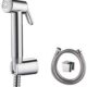 51RUzsqH9UL._AC_SL1000_.jpg Ibergrif M20282 Toilet Shower Kit with Wall Mount and 1.2 m Hose, Silver Chrome Finish - Hygienic Shower for Toilet and Cleaning