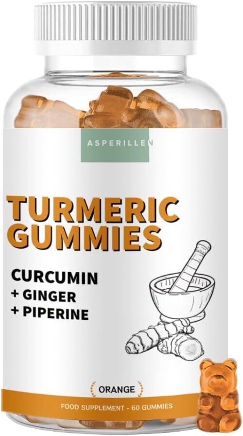Gommes au Curcuma avec Gingembre et Poivre Noir - Hautement Dosee avec 80 de Curcumine et 95 Piperine - Anti Inflammatoire et Anti