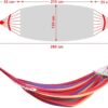 Nakeey Hamac Double a Barres Capacite de Charge Statique 300 kg 280 x 150 cm Couleurs Arc-en-Ciel Convient pour interieur, Balcon, e