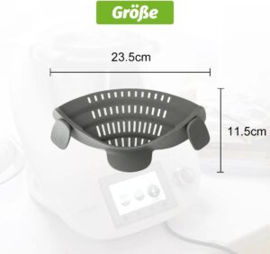 Eucteje Tamis de cuisine en silicone - Passoire a pates - Avec clip - Compatible avec Thermomix TM5 TM6 TM31 et pieces de rechange M