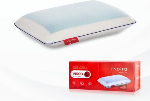 Espira Gel Cell Oreiller Rafraichissant 40x60 - Oreiller Dur Ergonomique Cervical Technologie Gel avec Soutien Dur Ferme - Confort O