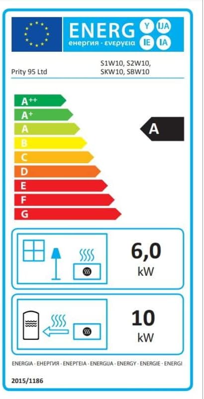 Prity S3 W13 Central Heating Wood Stove with Integrated Boiler
