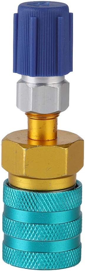 51YG4G2WmcL._AC_SL1001_.jpg Qiilu Car Air Conditioning Quick Coupler R1234YF to R134A Quick Adapter Coupler Low Side Car Air Conditioning Fitting