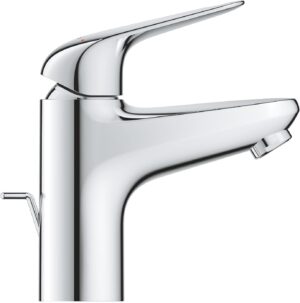 GROHE Swift Mitigeur Monocommande Lavabo, Economie d'Eau, Ouverture Eau Froide, Taille S, Tirette et Vidage, Installation Facile, Ch