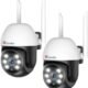 Ctronics 2 x Outdoor WiFi Surveillance Camera, 1080P PTZ WiFi IP Camera with Auto Tracking Human Detection 35090 Night Vision Colo