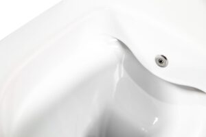 51ZonkwxuGL._AC_SL1500_.jpg Rimoff White Suspended Toilet with Soft Close Lid and Bidet Tap for Water - Wall Mounting Kit Included