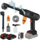 Nettoyeur haute pression sans fil, sans fil, 21 V, portable, 95 bar maximum, buse multifonction 6 en 1 avec 2 batteries rechargeable