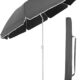 Sekey Parasol de Jardin 160 cm GRS Certifie Reglable en Hauteur Inclinaison, UPF50 avec Polyester Recycle Impermeable 8 Balei