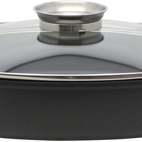 Elo 8668026 Mijoteuse carree avec couvercle en verre 28 cm, Faitout, Plat de service, Cocotte en fonte, Convient a tous types de feu