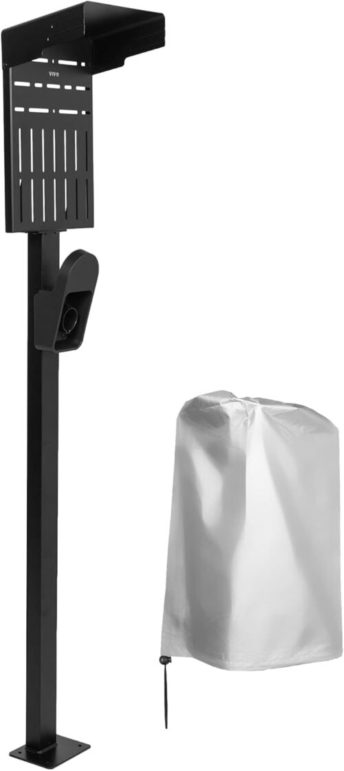 VIVO Outdoor charging stand for electric vehicles, weather protection cover, charging station base, floor mounting, all seasons, ele