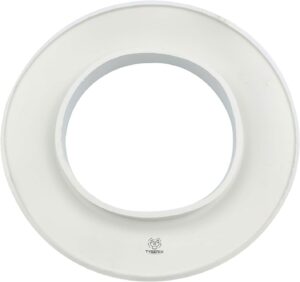 TYGERIX White EPDM Rubber Rosette Wall Covering 100 mm Flexible Rosette for Covering Boilers, Stoves and Any System Hoses Heat R