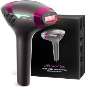 DermRays Epilation laser a diode 1064 nm pour femmes et hommes, pour tons de peau 1-6, refroidissement par glace, epilation grand an