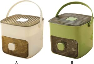 Machine à glaçons verte avec tiroir, remplissage facile