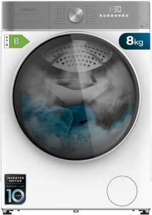 Cecotec Lave-linge Sechant 8-5 kg Chargement Frontal Bolero WashDry 8580 Inverter B. 1400 trmin, 16 Programmes, Moteur Inverter Pl