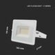 V-TAC Projecteur LED Exterieur 30W - Haute Performance Blanc- IP65 2510 Lumen Lampe Etanche pour Maison, Jardin, Garage, Fabri