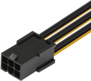 JD 2 Packs 6 Pin to 8 Pin PCI Express (PCIe) Graphics Video Power Card Adapter Cable, 10cm